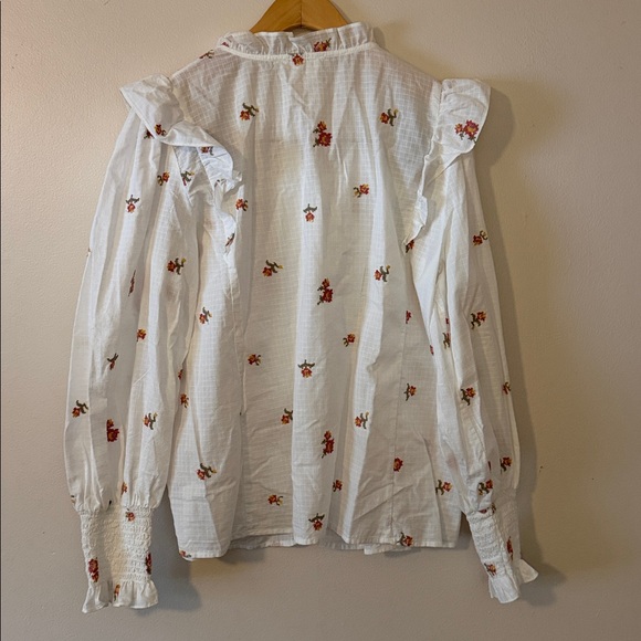 Sezane Donna Floral Embroidered Top Size L - Picture 3 of 6